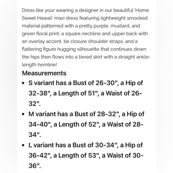 Dee Dee Home Sweet Hawaii Tie Shoulder Floral Drop Waist Maxi Dress Large - Picture 6 of 14